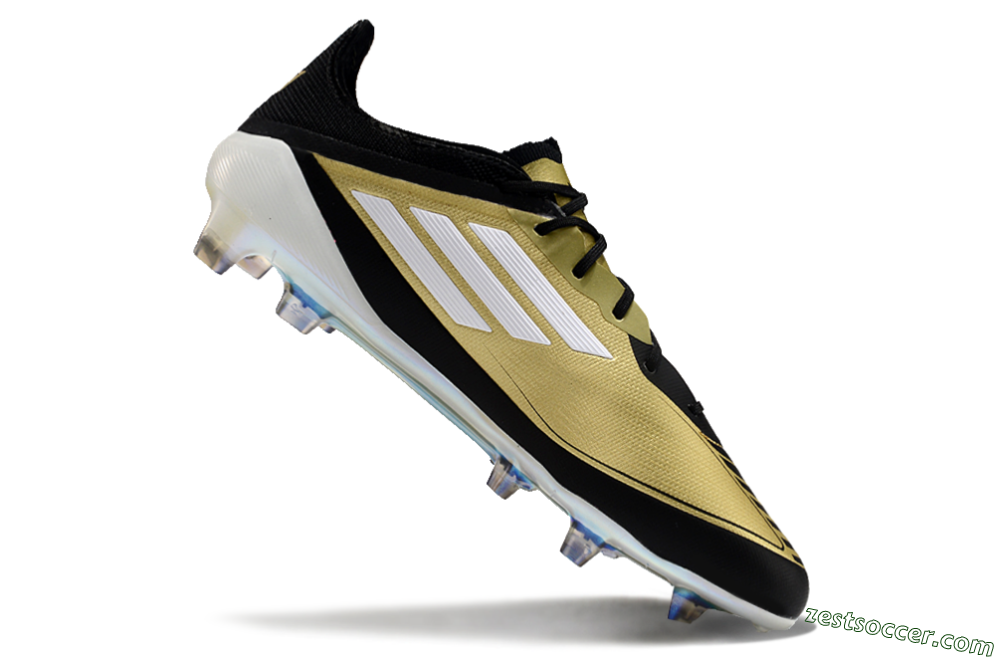 Adidas F50 Adizero Messi FG Low-Tops Soccer Cleats - Gold/White/Black 2