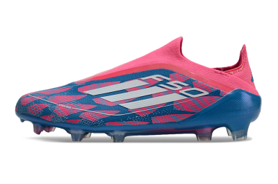 Adidas F50 Elite Laceless FG Low-Tops Soccer Cleats - Blue/Pink/White