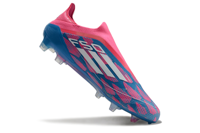 Adidas F50 Elite Laceless FG Low-Tops Soccer Cleats - Blue/Pink/White