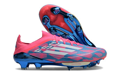 Adidas F50+ Lightstrike Pro FG Low-Tops Soccer Cleats - Blue/Pink/White