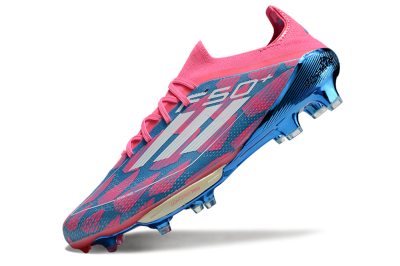 Adidas F50+ Lightstrike Pro FG Low-Tops Soccer Cleats - Blue/Pink/White