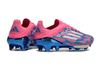Adidas F50+ Lightstrike Pro FG Low-Tops Soccer Cleats - Blue/Pink/White