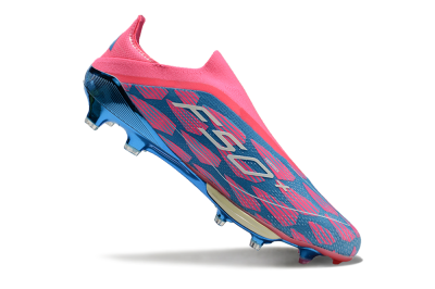 Adidas F50+ Lightstrike Pro Laceless FG Low-Tops Soccer Cleats - Pink/Blue/White