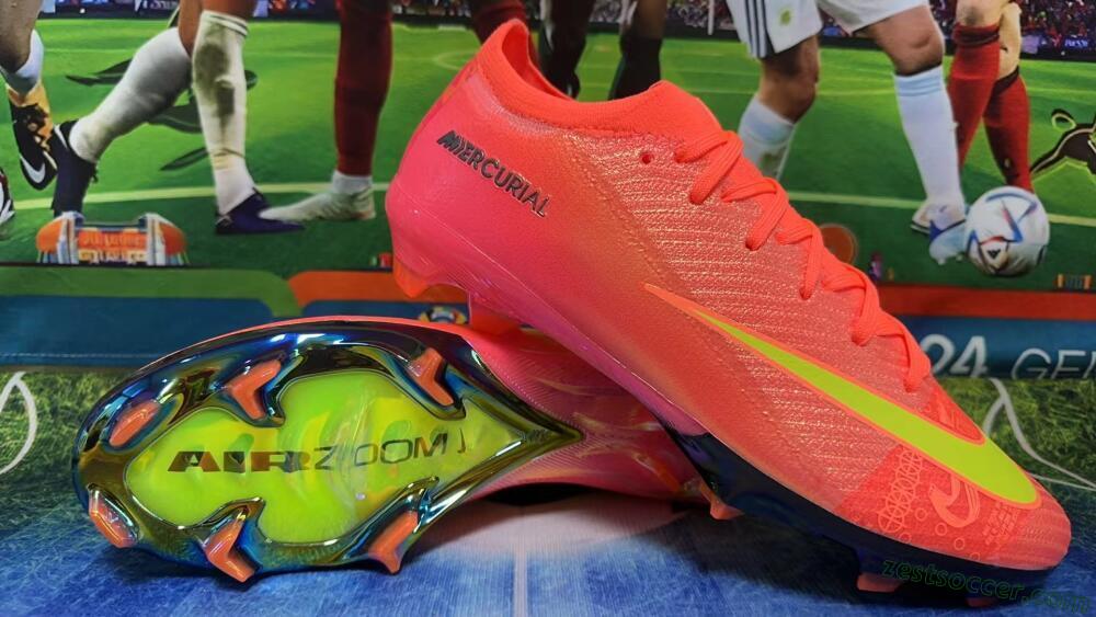 Nike Air Zoom Mercurial Vapor 15 Elite FG Low-Tops Soccer Cleats - Red/Yellow/Black