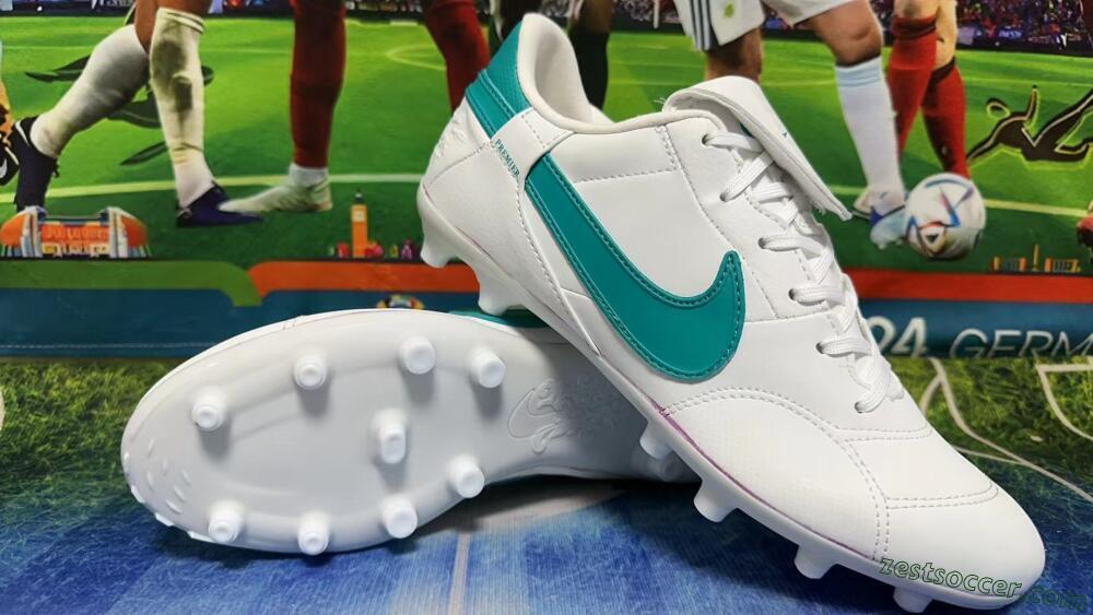 Nike The Premier 3 FG Low-Tops Soccer Cleats - White/Blue