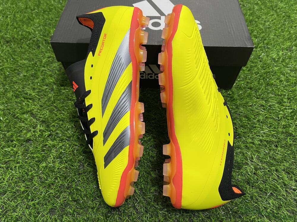 Adidas Predator 24 Elite AG Low-Tops Soccer Cleats - Yellow/Silver/Red