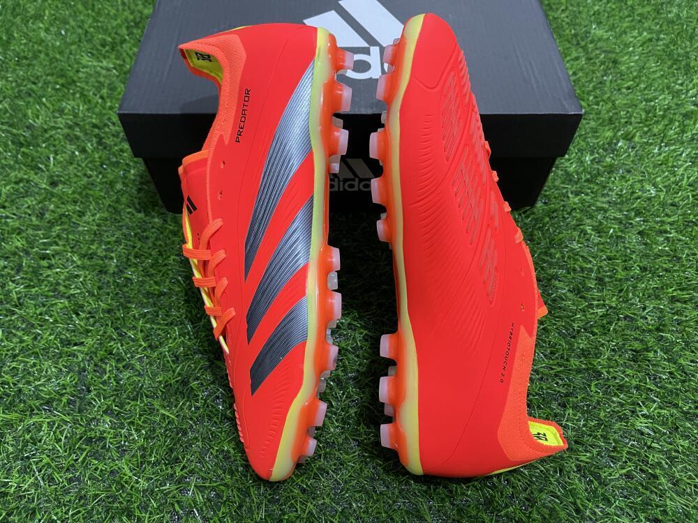 Adidas Predator 24 Elite AG Low-Tops Soccer Cleats - Red/Silver/Yellow