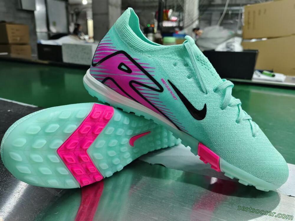 Nike Air Zoom Mercurial Vapor 16 Elite TF Low-Tops Soccer Shoes - Green/Pink/Black