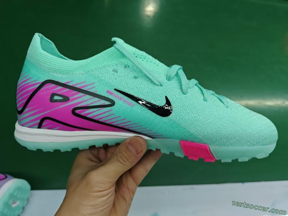 Nike Air Zoom Mercurial Vapor 16 Elite TF Low-Tops Soccer Shoes - Green/Pink/Black