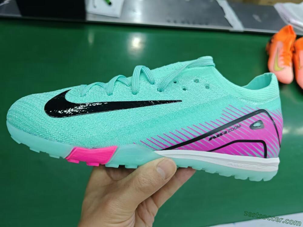 Nike Air Zoom Mercurial Vapor 16 Elite TF Low-Tops Soccer Shoes - Green/Pink/Black