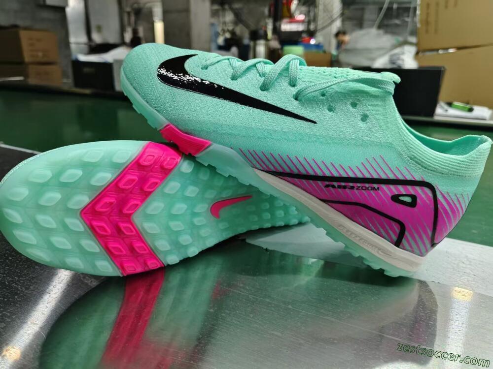 Nike Air Zoom Mercurial Vapor 16 Elite TF Low-Tops Soccer Shoes - Green/Pink/Black