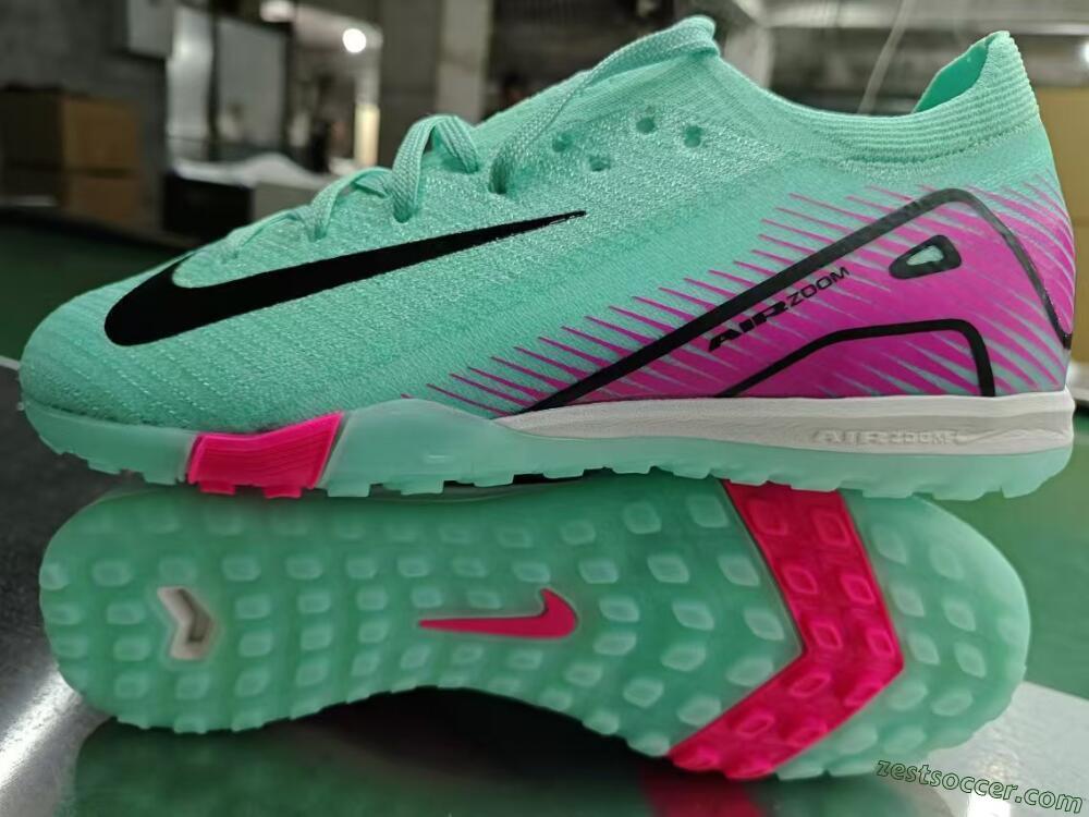 Nike Air Zoom Mercurial Vapor 16 Elite TF Low-Tops Soccer Shoes - Green/Pink/Black