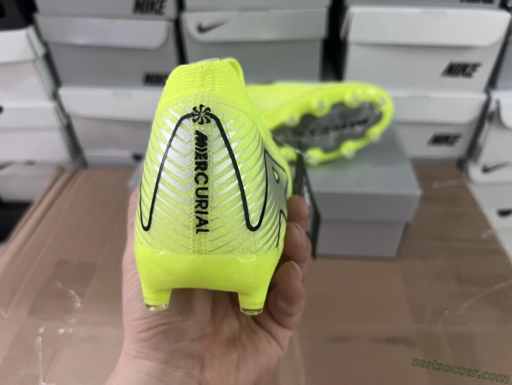 Nike Air Zoom Mercurial Vapor 16 Elite AG Low-Tops Soccer Cleats - Yellow/Silver/Black