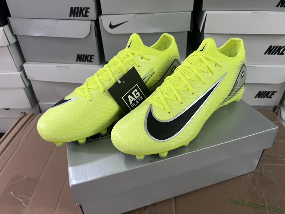 Nike Air Zoom Mercurial Vapor 16 Elite AG Low-Tops Soccer Cleats - Yellow/Silver/Black
