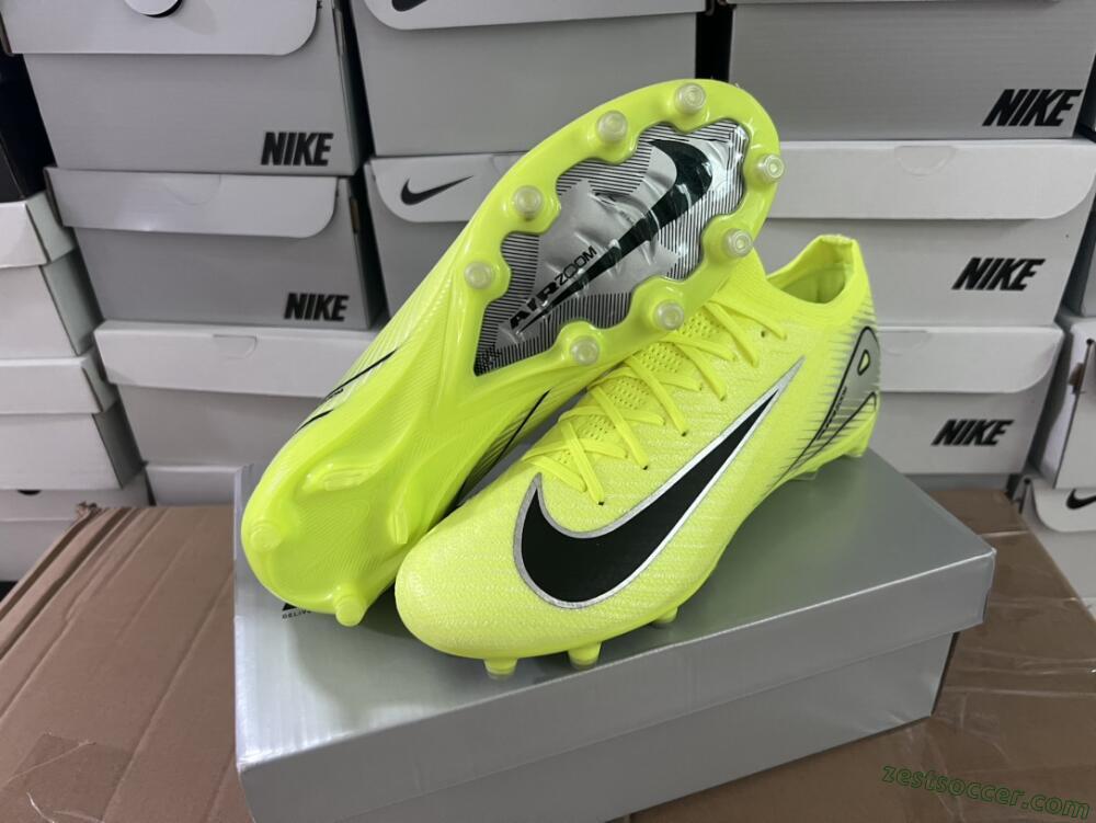 Nike Air Zoom Mercurial Vapor 16 Elite AG Low-Tops Soccer Cleats - Yellow/Silver/Black