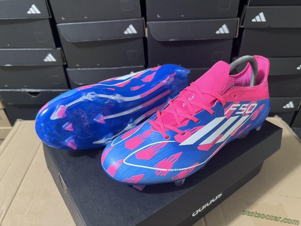 Adidas F50 Elite FG Low-Tops Soccer Cleats - Blue/Red/White