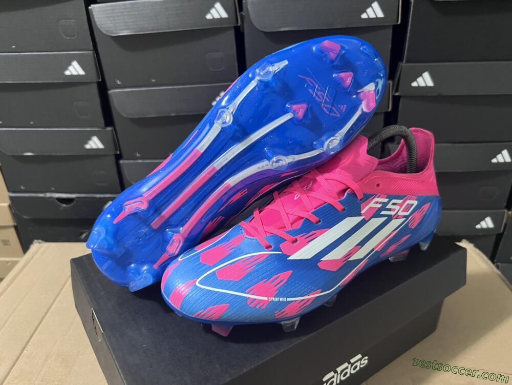 Adidas F50 Elite FG Low-Tops Soccer Cleats - Blue/Red/White