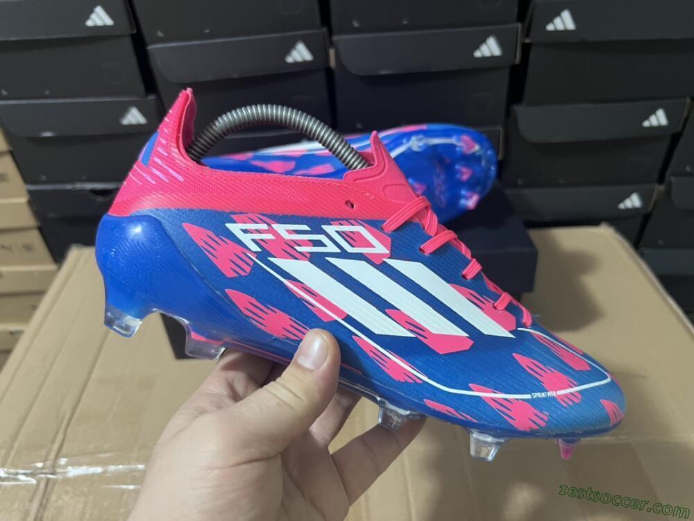 Adidas F50 Elite FG Low-Tops Soccer Cleats - Blue/Red/White