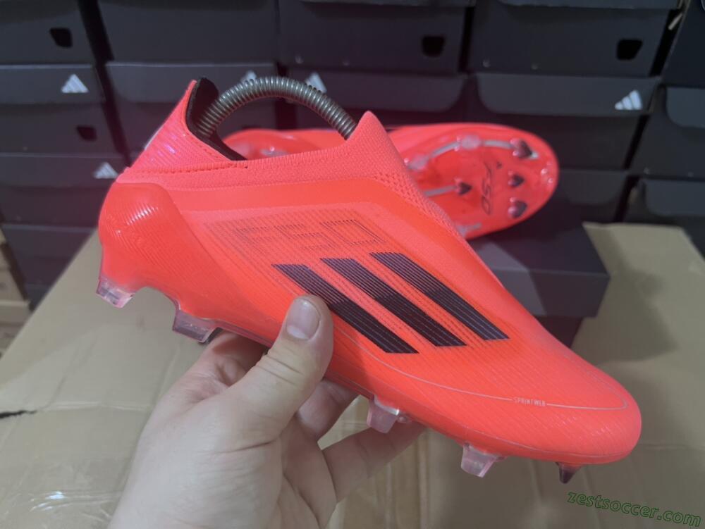 Adidas F50 Elite Laceless FG Low-Tops Soccer Cleats - Red/Blue/Silver