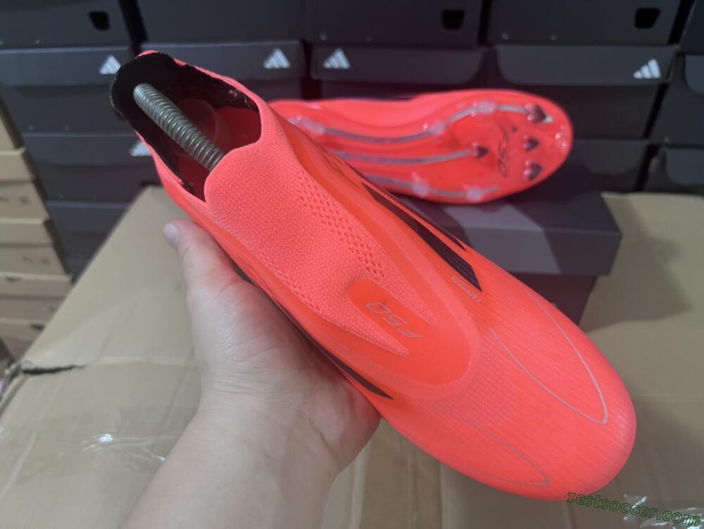 Adidas F50 Elite Laceless FG Low-Tops Soccer Cleats - Red/Blue/Silver