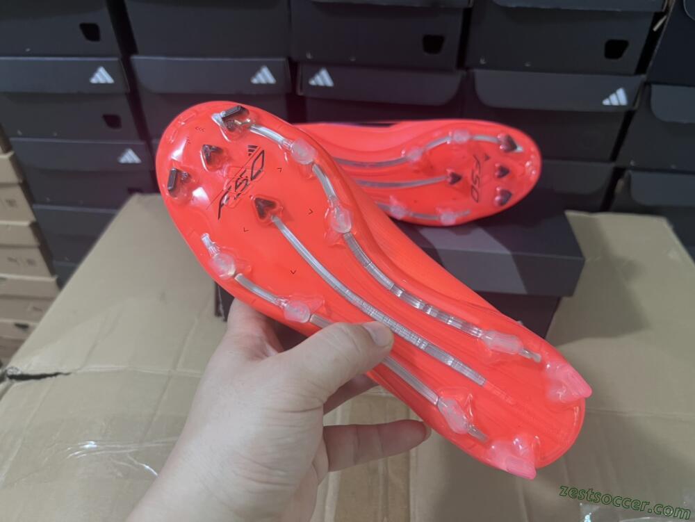 Adidas F50 Elite Laceless FG Low-Tops Soccer Cleats - Red/Blue/Silver