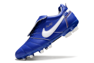 Ronaldo x Nike Tiempo Legend R10 Elite FG Low-Tops Soccer Cleats - Bule/White
