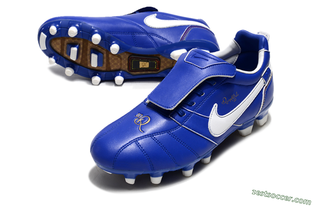 Ronaldo x Nike Tiempo Legend R10 Elite FG Low-Tops Soccer Cleats - Bule/White 3