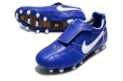 Ronaldo x Nike Tiempo Legend R10 Elite FG Low-Tops Soccer Cleats - Bule/White
