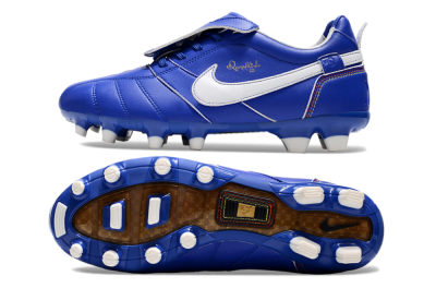 Ronaldo x Nike Tiempo Legend R10 Elite FG Low-Tops Soccer Cleats - Bule/White
