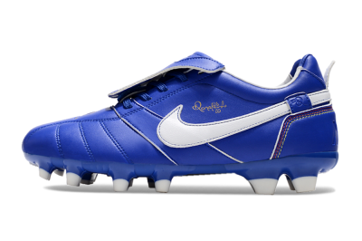 Ronaldo x Nike Tiempo Legend R10 Elite FG Low-Tops Soccer Cleats - Bule/White