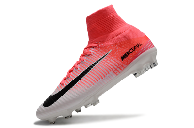 Nike Zoom Mercurial Superfly 5 Elite FG High-Tops Soccer Cleats - Pink/White/Black