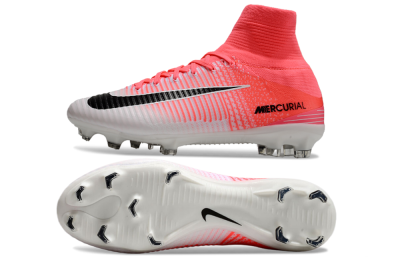Nike Zoom Mercurial Superfly 5 Elite FG High-Tops Soccer Cleats - Pink/White/Black