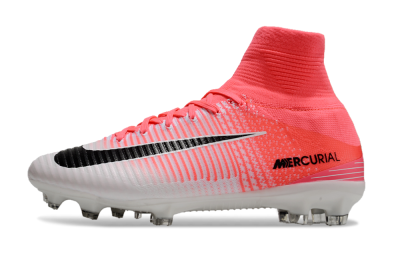 Nike Zoom Mercurial Superfly 5 Elite FG High-Tops Soccer Cleats - Pink/White/Black