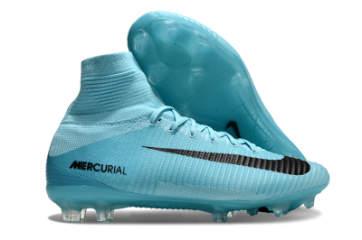 Nike Zoom Mercurial Superfly 5 Elite FG High-Tops Soccer Cleats - Jade/Black