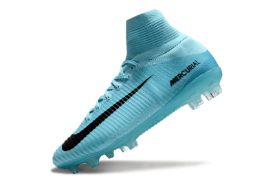 Nike Zoom Mercurial Superfly 5 Elite FG High-Tops Soccer Cleats - Jade/Black