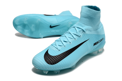 Nike Zoom Mercurial Superfly 5 Elite FG High-Tops Soccer Cleats - Jade/Black