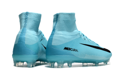 Nike Zoom Mercurial Superfly 5 Elite FG High-Tops Soccer Cleats - Jade/Black