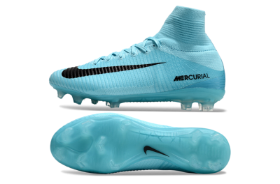 Nike Zoom Mercurial Superfly 5 Elite FG High-Tops Soccer Cleats - Jade/Black