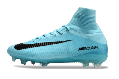 Nike Zoom Mercurial Superfly 5 Elite FG High-Tops Soccer Cleats - Jade/Black