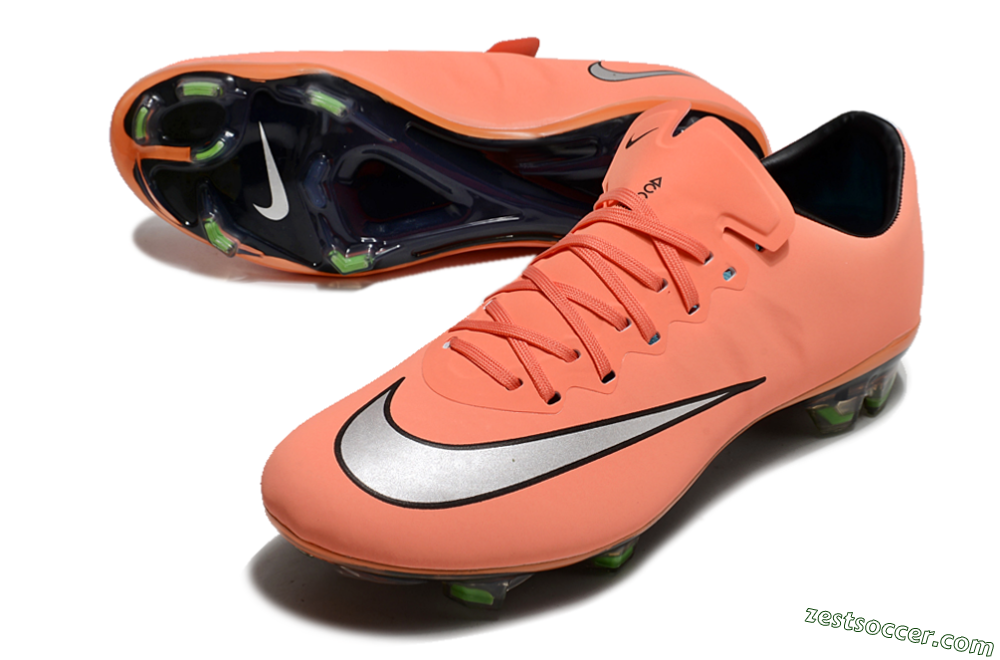 Nike Mercurial Vapor 10 Elite FG Low-Tops Soccer Cleats - Orange/White/Black 3