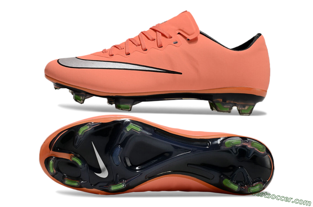 Nike Mercurial Vapor 10 Elite FG Low-Tops Soccer Cleats - Orange/White/Black 1