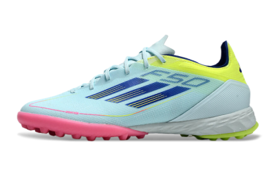 Adidas F50 Pro TF Low-Tops Soccer Shoes - Jade/Blue/Yellow/Pink