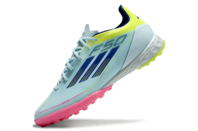 Adidas F50 Pro TF Low-Tops Soccer Shoes - Jade/Blue/Yellow/Pink