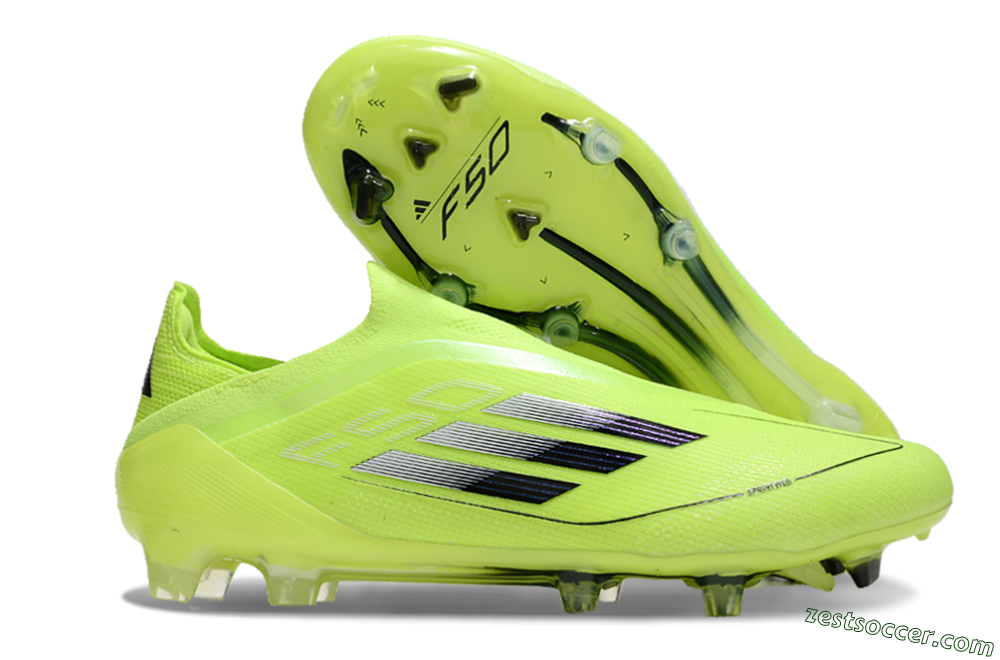 Adidas F50 Elite Laceless FG Low-Tops Soccer Cleats - Yellow/Black 0