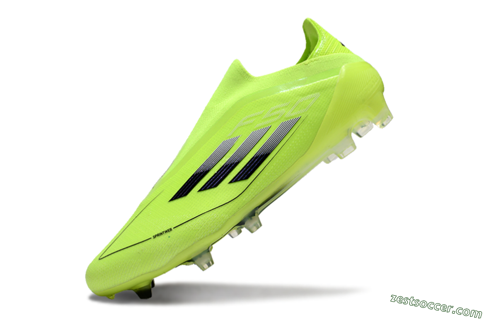 Adidas F50 Elite Laceless FG Low-Tops Soccer Cleats - Yellow/Black 4