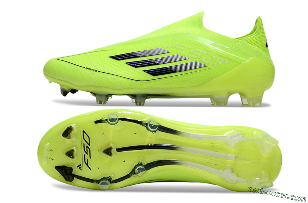 Adidas F50 Elite Laceless FG Low-Tops Soccer Cleats - Yellow/Black 1