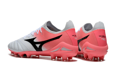 Mizuno Morelia Neo IV Bate FG Low-Tops Soccer Cleats - White/Pink/Black