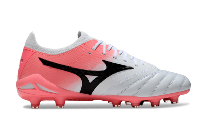 Mizuno Morelia Neo IV Bate FG Low-Tops Soccer Cleats - White/Pink/Black