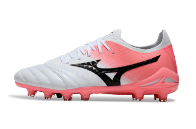 Mizuno Morelia Neo IV Bate FG Low-Tops Soccer Cleats - White/Pink/Black