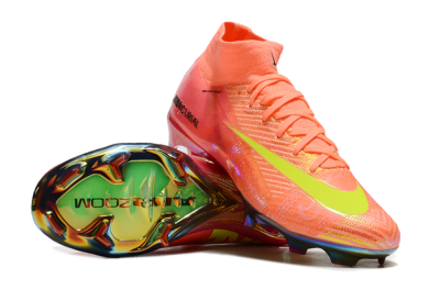 Nike Air Zoom Mercurial Superfly 10 Elite FG High-Tops Soccer Cleats - Orange/Yellow/Black